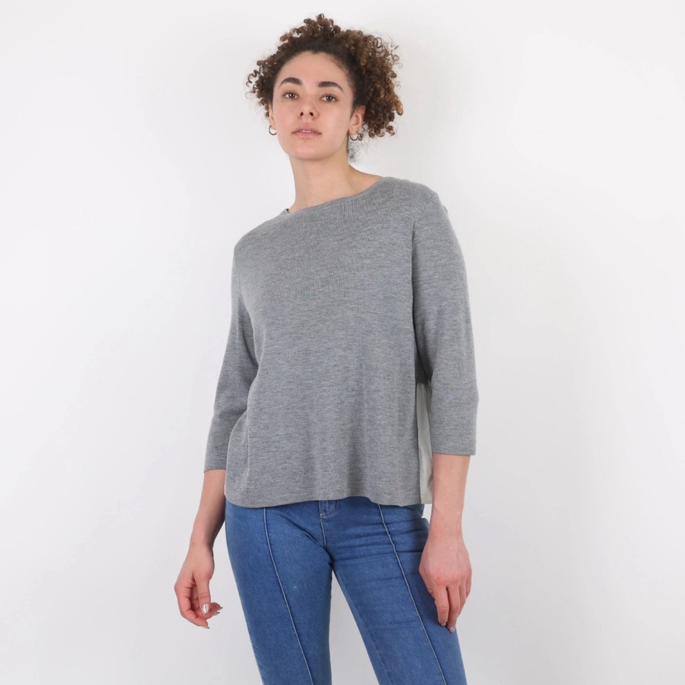 COS Wool Crewneck & Peplum Sweater in Grey, size Small - Picture 3 of 12